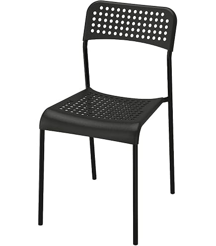 Ikea ADDE Chair (Stainless Steel, Black, Pack of 2) : Amazon.co.uk